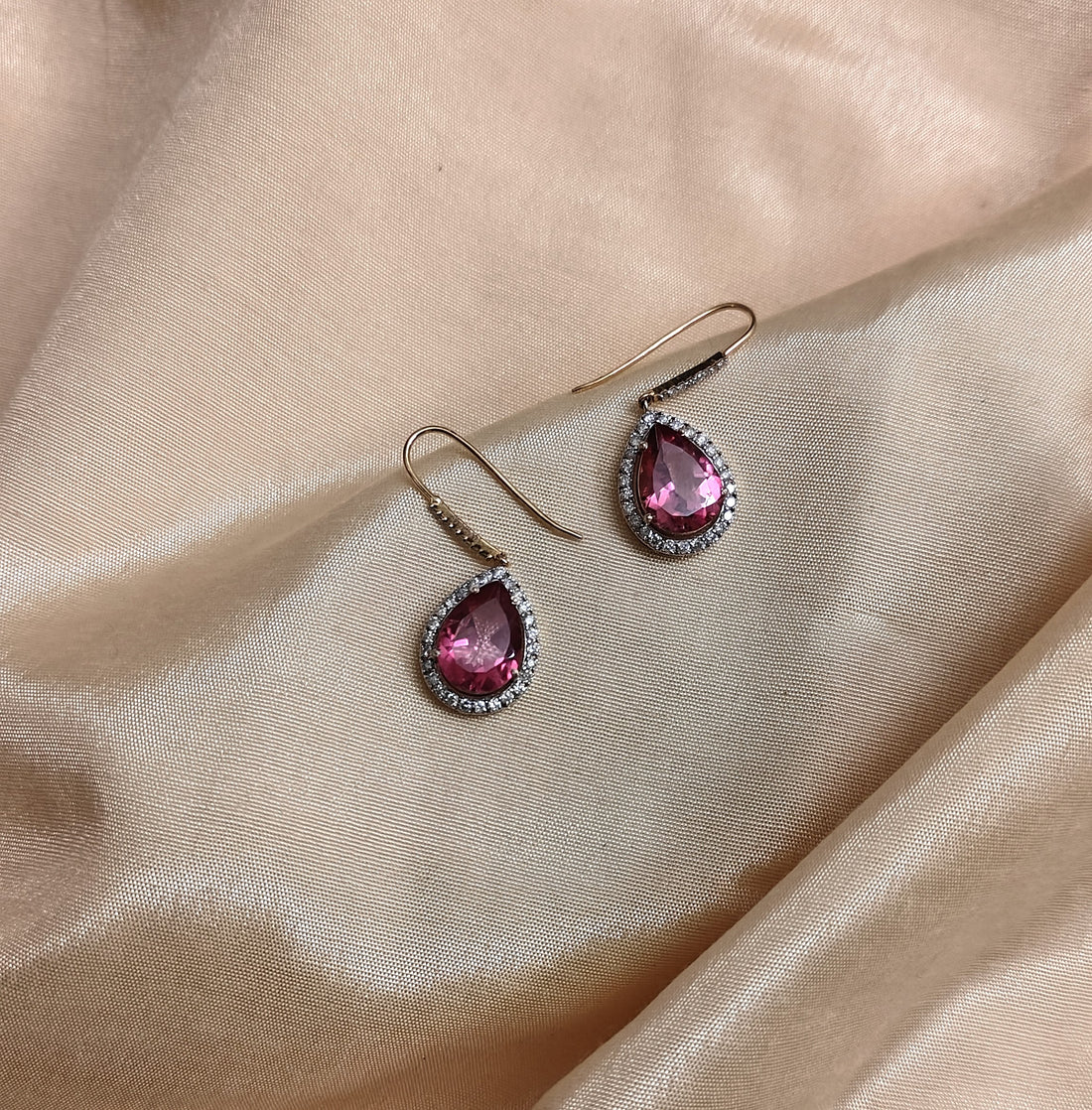 Pink Topaz Pear Drops