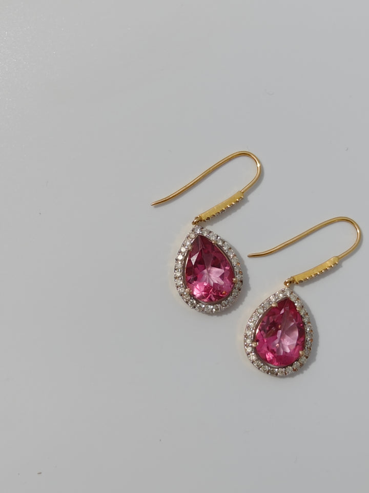 Pink Topaz Pear Drops